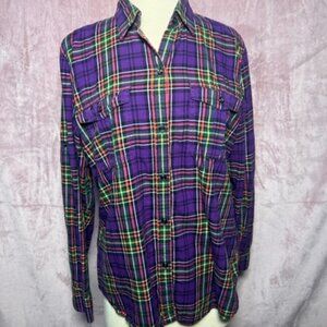Womens Lauren Jean Ralph Lauren Button Down Shirt Size L